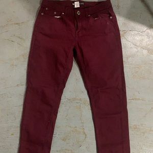 Low rise Burgundy MoM Jeans
